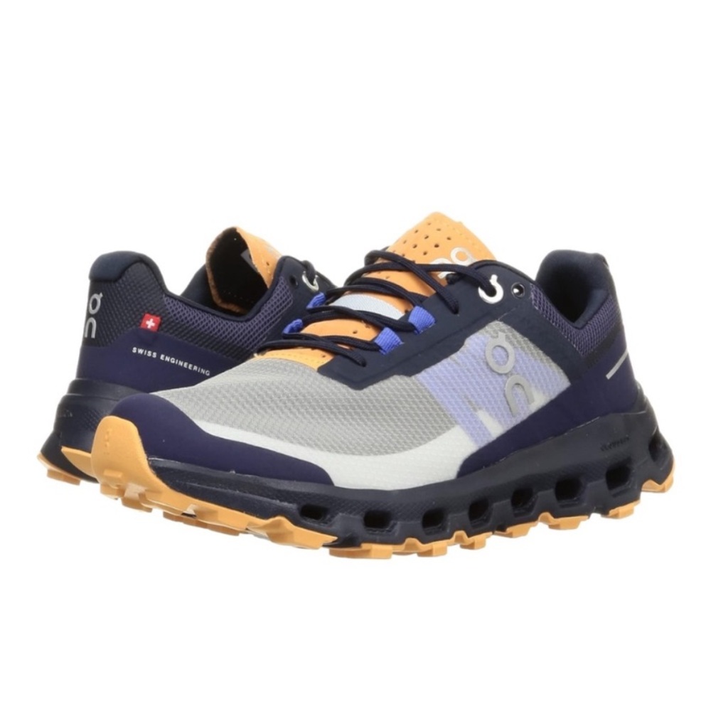 SOLD! On Cloudvista Women’s 7 Trail Running Shoes Midnight Blue & Orange